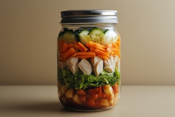 Layered Healthy Lunch Jar