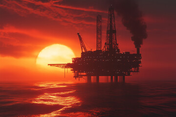 Obraz premium offshore oil drilling industry