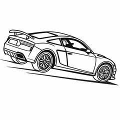 Fototapeta premium black sports car