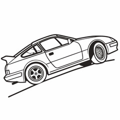 Obraz premium black sports car