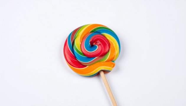 colorful lollipop on white background - Powered by Adobe
