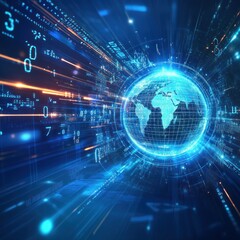 Obraz premium Global digital network (2)