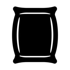 Simple illustration of a dark grain sack or bag of flour