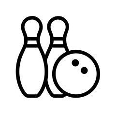 Icon of a bowling ball and pins representing the sport