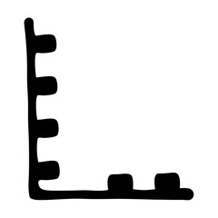 Abstract Shape with Ladder Like Vertical Element and a Horizontal Base