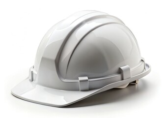 Fototapeta premium Clean White Hard Hat Mockup: Construction, Industrial & Safety Design Template