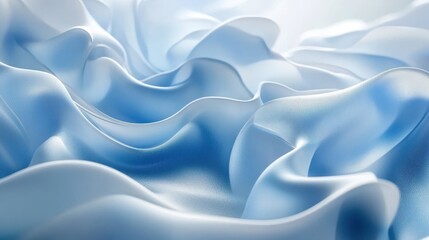 Fototapeta premium Contemporary blue satin light play