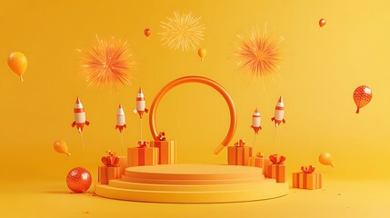 Diwali podium background, festival podium background for product presentation