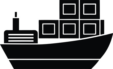 cargo ship icon vector illustration