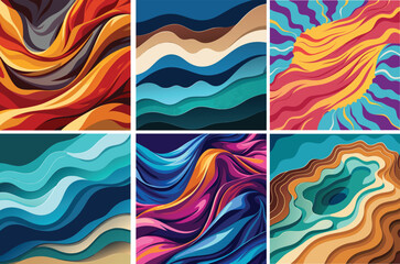 Obraz premium Abstract Wave Art Collection