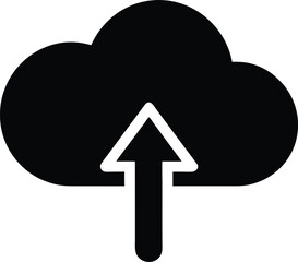 cloud upload arrow icon vector illustration