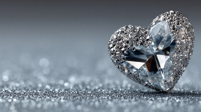 A sparkly heart glows with radiant light, symbolizing love, joy, and emotional brilliance. A dreamy and whimsical visual ideal for romance, celebration, and heartfelt expression themes.

