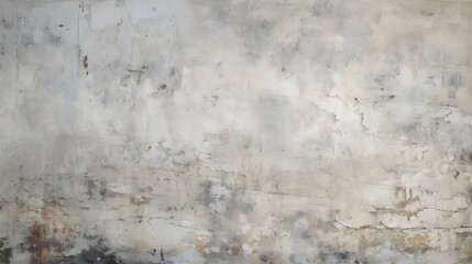 Obraz premium Dilapidated white wall texture with peeling paint and aged surface