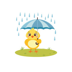 hedgehog with umbrella