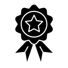 Winner Ribbon glyph icon