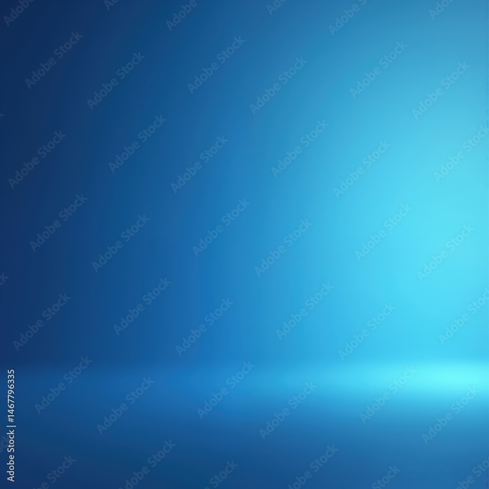 Poster Gradient blue background with navy blue, sky blue tones. Modern backdrop suitable for various designs. Smooth gradient color. Empty studio backdrop for product placement, banner web design, digital