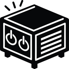 power inverter unit icon vector illustration