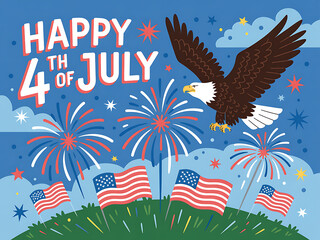 Obraz premium fourth of july fireworks