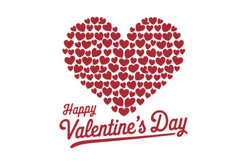 Happy Valentine's Day Typography T-Shirt Design Creative Love Lettering Illustration for Couples