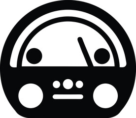smart vehicle dashboard icon vector illustration