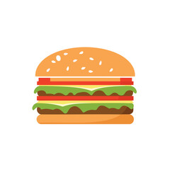 hamburger isolated on white background