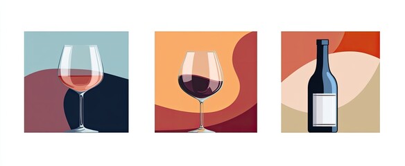 Abstract Wine Illustration