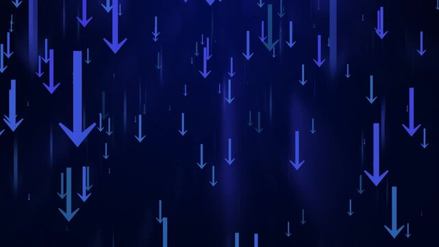 Abstract background with multiple downward arrows in warm tones, symbolizing decline or decrease