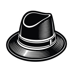 a minimalist hat vector art silhouette 