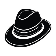 a minimalist hat vector art silhouette 