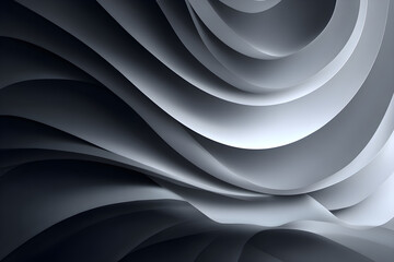 3D paper cut abstract background, monochrome, subtle gradients, creative background