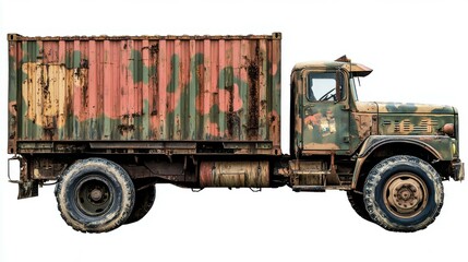 Obraz premium Spacious Cargo Truck with Large Container for Efficient Transportation and Logistics