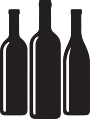 wine bottle vector illustration