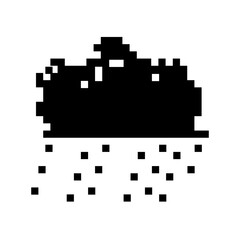 pixel rain cloud