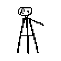 Fototapeta premium pixel camera tripod