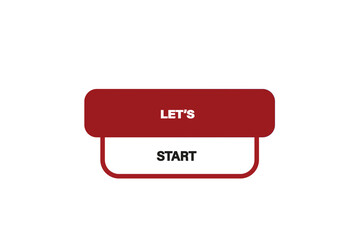 Print button web template,Let’s start, banner label
