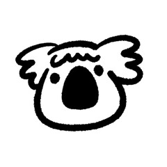 koala png cartoon cute education kid for learning action doodle lint and outline design clipart line art pen doodle cartoon