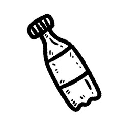 old bottle plastic png cartoon cute education kid for learning action doodle lint and outline design clipart line art pen doodle cartoon