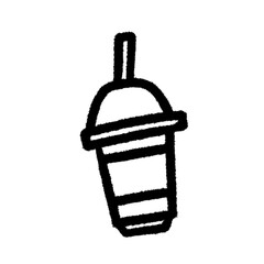 coffee take away plastic cup png cartoon cute education kid for learning action doodle lint and outline design clipart line art pen doodle cartoon
