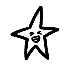 happy star png cartoon cute education kid for learning action doodle lint and outline design clipart line art pen doodle cartoon