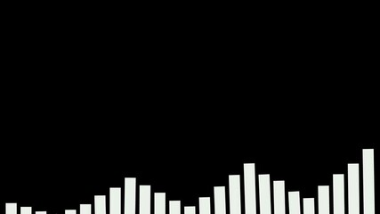 business graph chart icon animation on isolated black background Business growth and success arrow. - Powered by Adobe