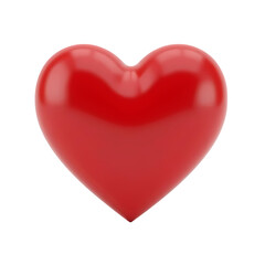 Fototapeta premium Red Heart 3D Heart Image Download isolated on transparent background