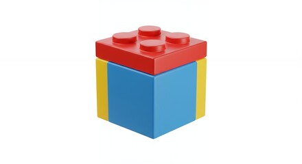 Fototapeta premium Colorful block gift box
