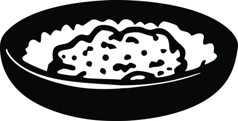 illustration of a bowl with food