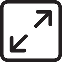 Fullscreen and resize arrow vector icon —expand & contract symbol

