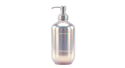 Isolated Pearl Colored Soap Dispenser Bottle Minimalist