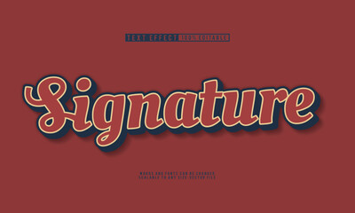 Editable signature text effect with elegant, handwritten and classy style design.