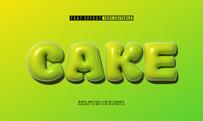 Editable cake text with balloon text effect, perfect for sweet celebrations