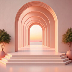 Paradoxical-Myth Minimalist Background with Soft 3D Design Style