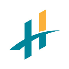 Letter H logo icon design template