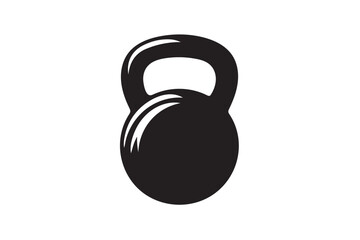 Kettlebell icon silhouette illustration on white background.